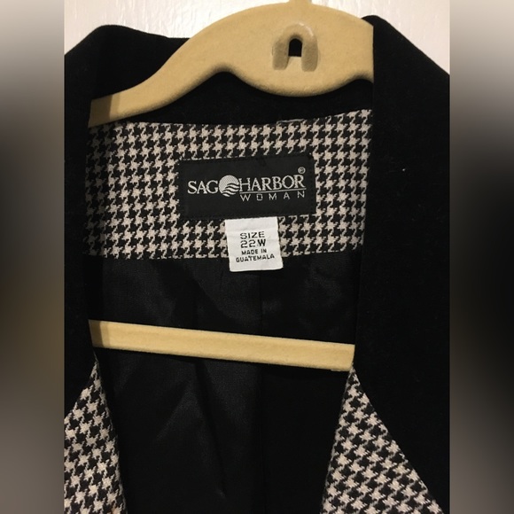 Sag Harbor Houndstooth Blazer Size 22W - Picture 2 of 3